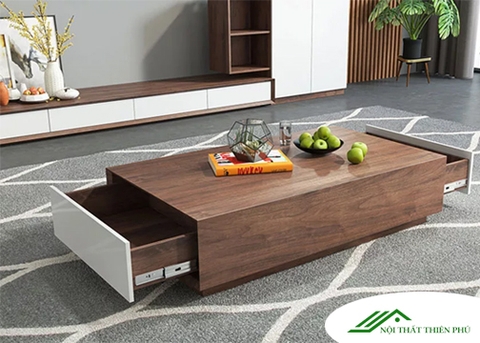 Bàn trà hộc kéo 2 bên tiện lợi - BT 37