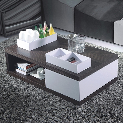 Bàn trà ngăn kéo xoay đẹp - BT 31