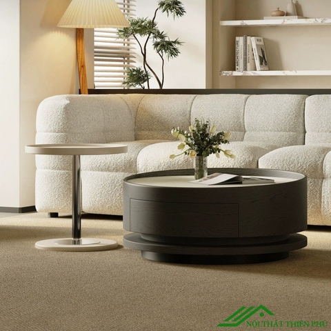 Mẫu bàn trà hình tròn phòng khách - BT 90