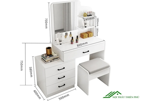 Bàn trang điểm màu trắng đẹp - TD 17