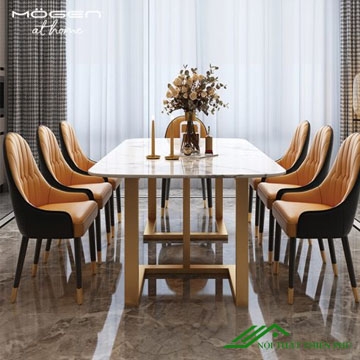 Bàn ăn mặt đá 6 ghế Monet cao cấp - BA 36