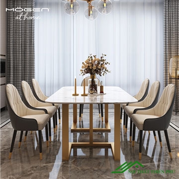 Bàn ăn mặt đá 6 ghế Monet cao cấp - BA 36