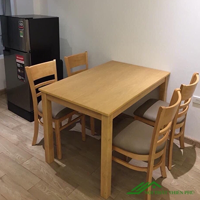 Bàn ăn cabin 4 ghế màu vàng - BA 06