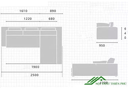 Ghế Sofa Góc Chữ L Giá Rẻ - SF 51