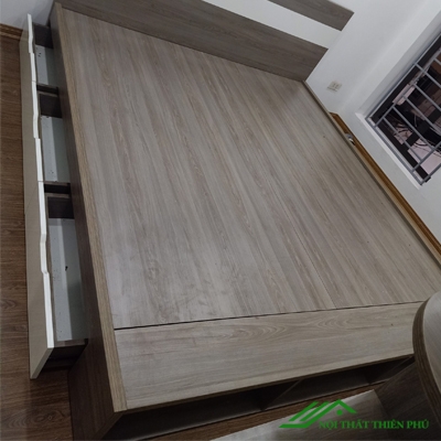 Giường ngủ gỗ có ngăn kéo đa năng 1m6 - GN 34