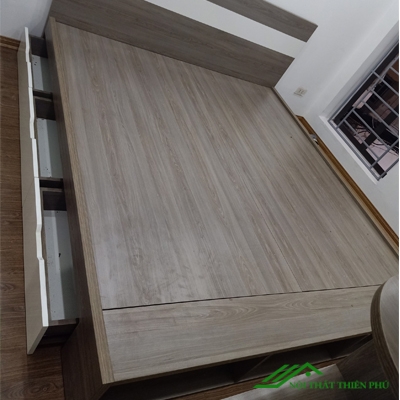 Giường ngủ gỗ có ngăn kéo đa năng 1m6 - GN 34
