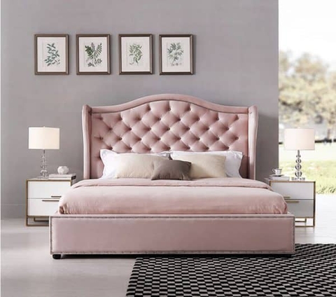 Giường ngủ bọc đệm nỉ hiện đại - BD 07