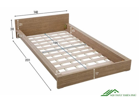 Giường Đơn Kiểu Nhật 1m4 Phong Cách Hiện Đại - GN 74