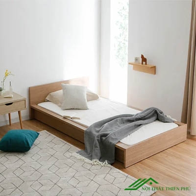 Giường Đơn Kiểu Nhật 1m4 Phong Cách Hiện Đại - GN 74