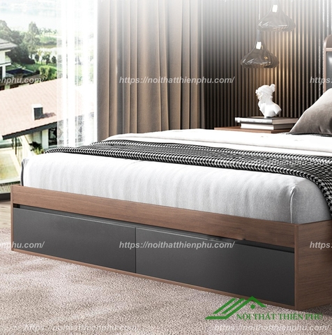 Giường gỗ công nghiệp bọc đệm - GN 26