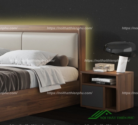 Giường gỗ công nghiệp bọc đệm - GN 26