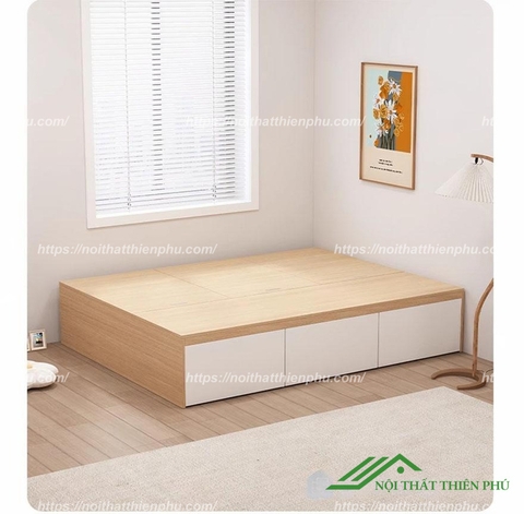 Giường gỗ hộp đơn giản 1m2 - GN 12