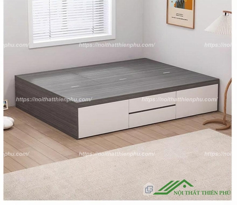 Giường gỗ hộp đơn giản 1m2 - GN 12