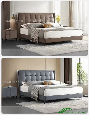Giường ngủ bọc da sang trọng - BD 25