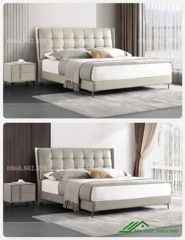 Giường ngủ bọc da sang trọng - BD 25