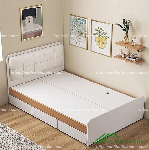 Giường ngủ bọc đệm 1m2 - GN 10