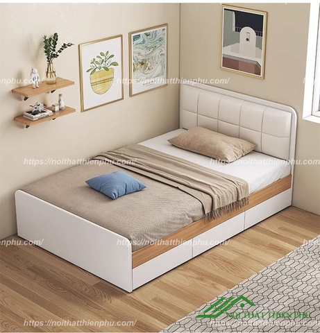 Giường ngủ bọc đệm 1m2 - GN 10