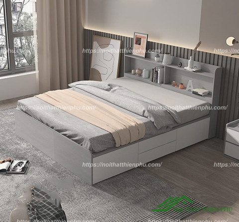 Giường ngủ gỗ nhiều ngăn kéo - GN 49