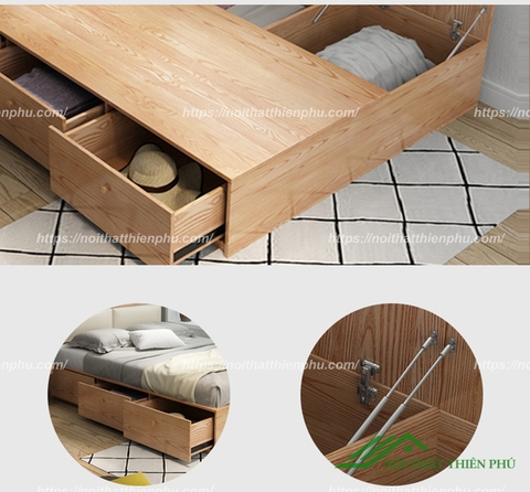 Giường ngủ gỗ thiết kế tiện dụng - GN 48