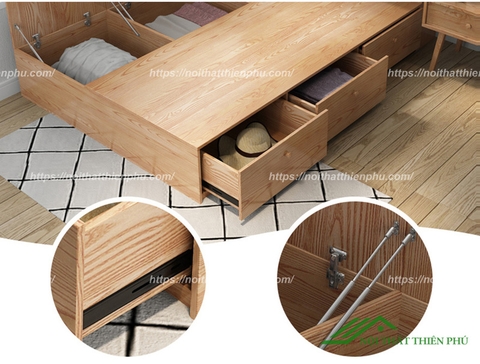 Giường ngủ gỗ thiết kế tiện dụng - GN 48