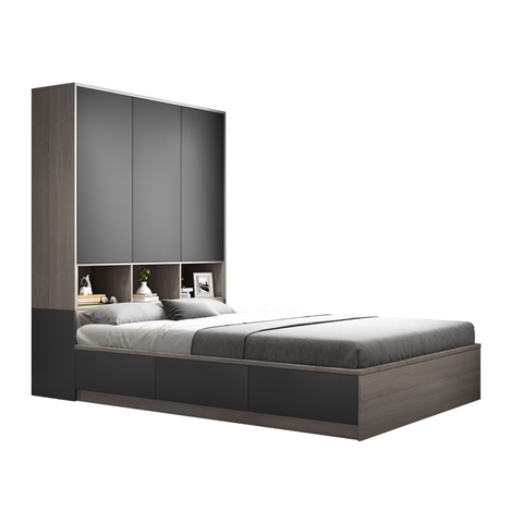 Giường Ngủ Liền Tủ Quần Áo Giá Rẻ - GT 01