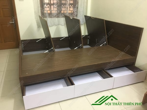 Giường ngủ 1.6m nhiều ngăn gỗ MDF Phủ Melamine - GN 16