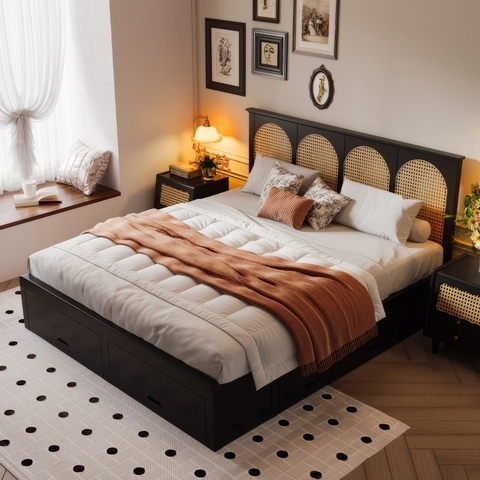 Giường ngủ phong cách Indochine - BD 26