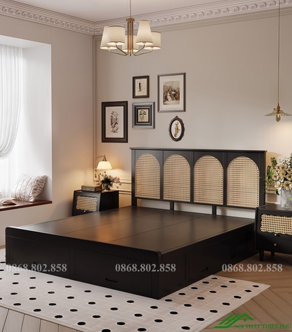 Giường ngủ phong cách Indochine - BD 26