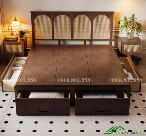 Giường ngủ phong cách Indochine - BD 26