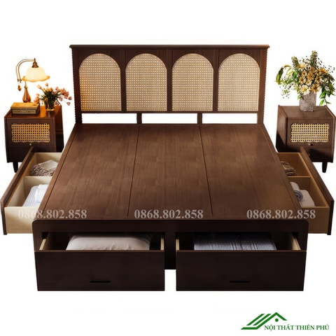 Giường ngủ phong cách Indochine - BD 26