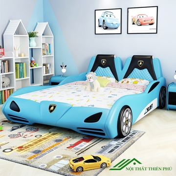Giường ngủ cho bé trai hình ô tô đẹp - GN 11