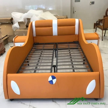 Giường ngủ cho bé trai hình ô tô đẹp - GN 11