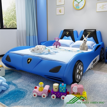 Giường ngủ cho bé trai hình ô tô đẹp - GN 11