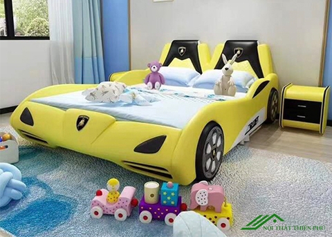Giường ngủ cho bé trai hình ô tô đẹp - GN 11