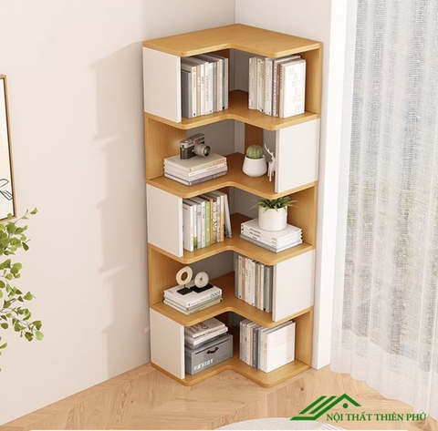 Kệ sách gỗ góc tường - KS 03