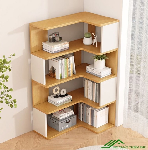 Kệ sách gỗ góc tường - KS 03