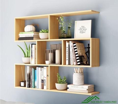 Kệ sách gỗ treo tường 3 tầng - KS 06