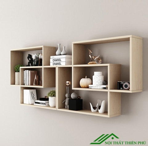 Kệ sách treo tường mini gỗ MDF - KS 04