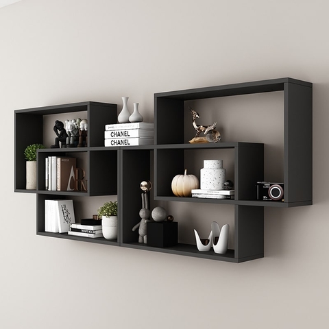 Kệ sách treo tường mini gỗ MDF - KS 04