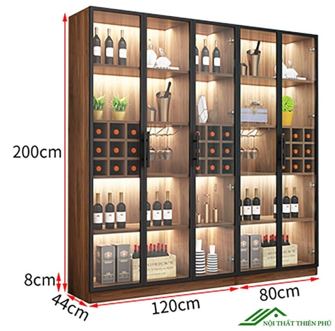 Mẫu tủ rượu 3 cánh hiện đại đa năng - TR 13