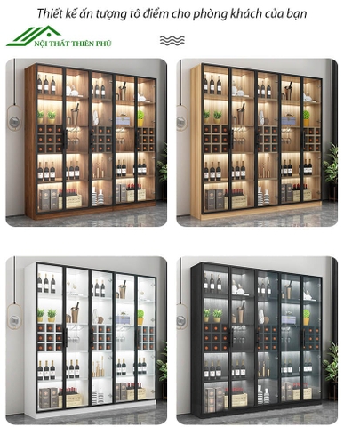 Mẫu tủ rượu 3 cánh hiện đại đa năng - TR 13