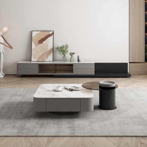 Bàn Trà Vuông Mặt Đá Hiện Đại - BT 72