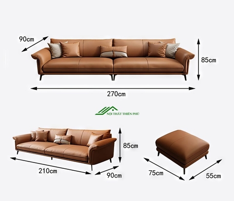 Sofa da cao cấp phòng khách - SF 102