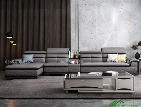 Sofa da góc cao cấp phòng khách - SF 114