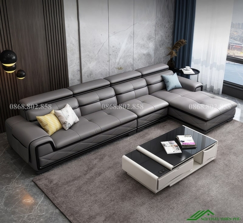 Sofa da góc cao cấp phòng khách - SF 114