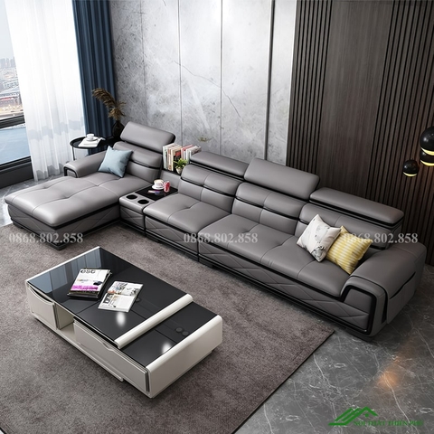 Sofa da góc cao cấp phòng khách - SF 114