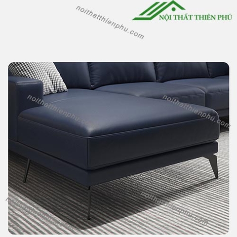 Sofa da góc tay vuông tựa đầu - SF 90