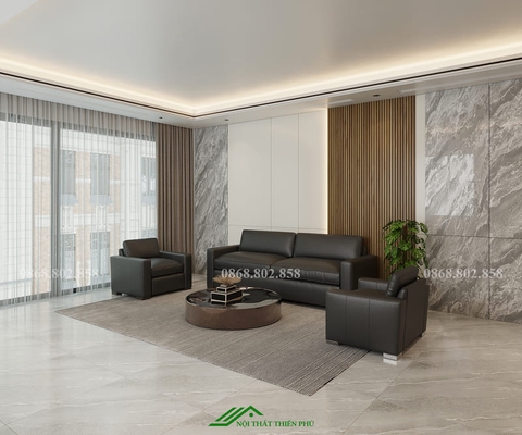 Sofa da phòng khách đơn giản - SF 135