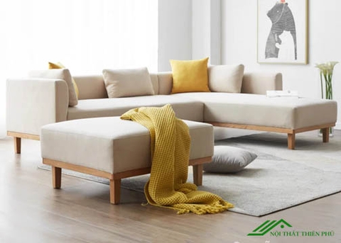 Sofa Góc Đẹp Khung Gỗ Tự Nhiên - SF 94
