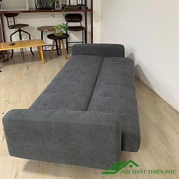 Sofa Giường Nỉ Xám Tối Hiện Đại- SF 48